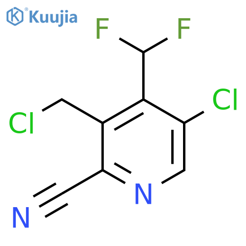 5-Chloro-3-(chloromethyl)-2-cyano-4-(difluoromethyl)pyridine structure