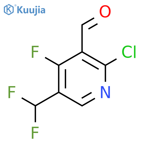 2-Chloro-5-(difluoromethyl)-4-fluoropyridine-3-carboxaldehyde structure