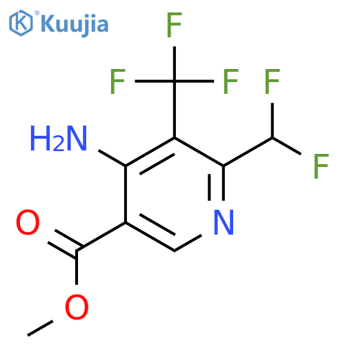 Methyl 4-amino-2-(difluoromethyl)-3-(trifluoromethyl)pyridine-5-carboxylate structure