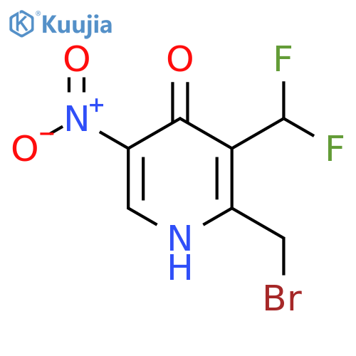2-(Bromomethyl)-3-(difluoromethyl)-4-hydroxy-5-nitropyridine structure