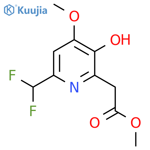 Methyl 6-(difluoromethyl)-3-hydroxy-4-methoxypyridine-2-acetate structure