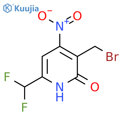 3-(Bromomethyl)-6-(difluoromethyl)-2-hydroxy-4-nitropyridine structure