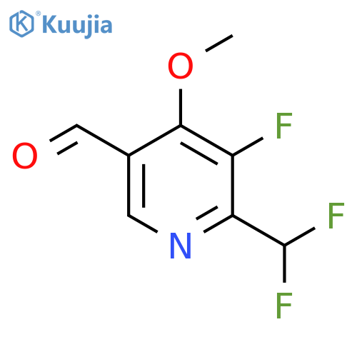 2-(Difluoromethyl)-3-fluoro-4-methoxypyridine-5-carboxaldehyde structure