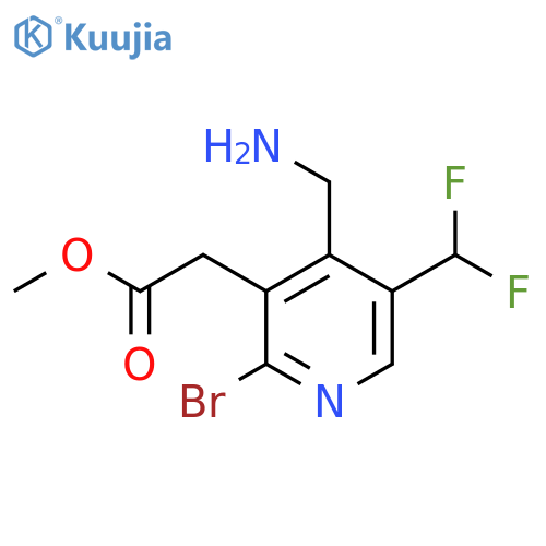 Methyl 4-(aminomethyl)-2-bromo-5-(difluoromethyl)pyridine-3-acetate structure