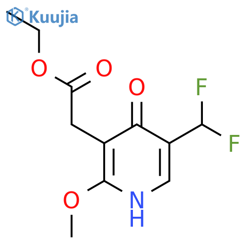 Ethyl 5-(difluoromethyl)-4-hydroxy-2-methoxypyridine-3-acetate structure