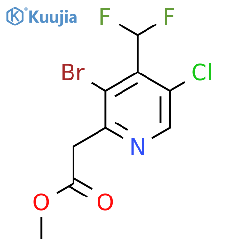 Methyl 3-bromo-5-chloro-4-(difluoromethyl)pyridine-2-acetate structure