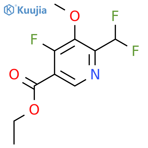 Ethyl 2-(difluoromethyl)-4-fluoro-3-methoxypyridine-5-carboxylate structure