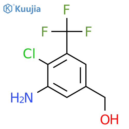 3-Amino-4-chloro-5-(trifluoromethyl)benzyl alcohol structure