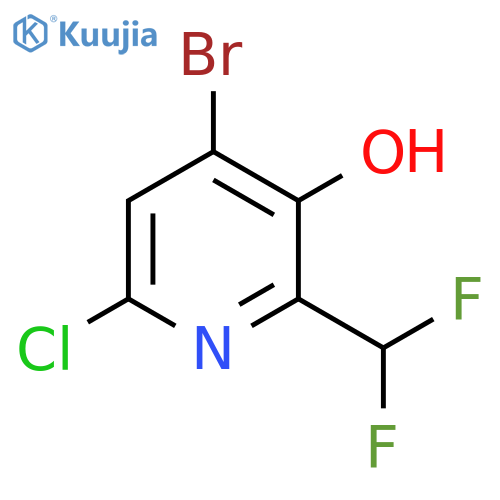4-Bromo-6-chloro-2-(difluoromethyl)-3-hydroxypyridine structure