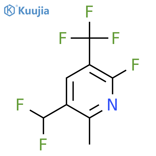 3-(Difluoromethyl)-6-fluoro-2-methyl-5-(trifluoromethyl)pyridine structure