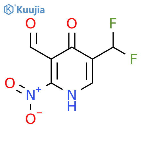 5-(Difluoromethyl)-4-hydroxy-2-nitropyridine-3-carboxaldehyde structure