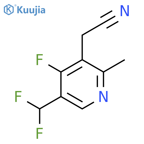 5-(Difluoromethyl)-4-fluoro-2-methylpyridine-3-acetonitrile structure