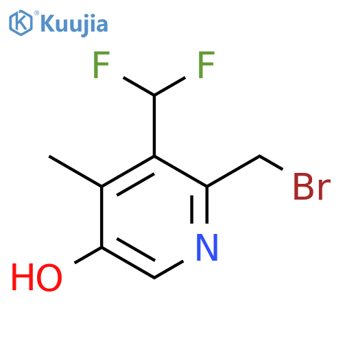 2-(Bromomethyl)-3-(difluoromethyl)-5-hydroxy-4-methylpyridine structure