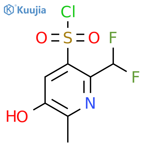 2-(Difluoromethyl)-5-hydroxy-6-methylpyridine-3-sulfonyl chloride structure