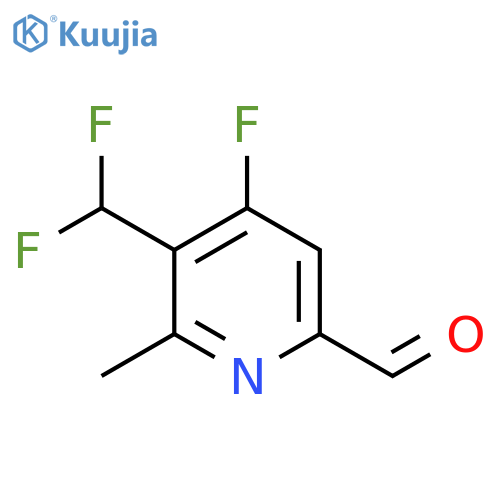 3-(Difluoromethyl)-4-fluoro-2-methylpyridine-6-carboxaldehyde structure