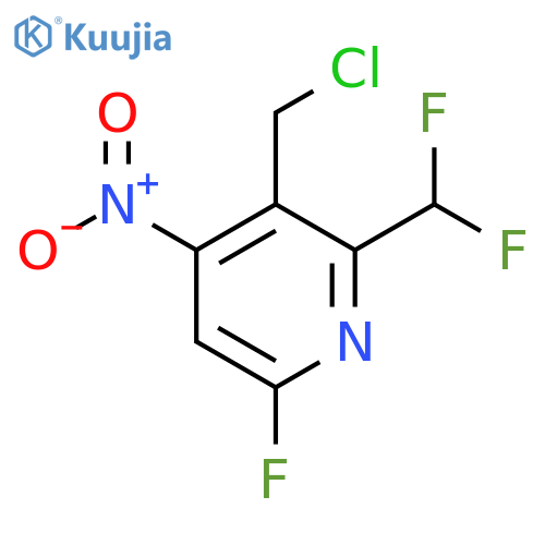 3-(Chloromethyl)-2-(difluoromethyl)-6-fluoro-4-nitropyridine structure