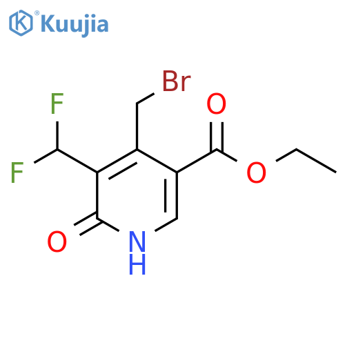 Ethyl 4-(bromomethyl)-3-(difluoromethyl)-2-hydroxypyridine-5-carboxylate structure