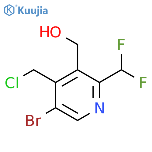 5-Bromo-4-(chloromethyl)-2-(difluoromethyl)pyridine-3-methanol structure