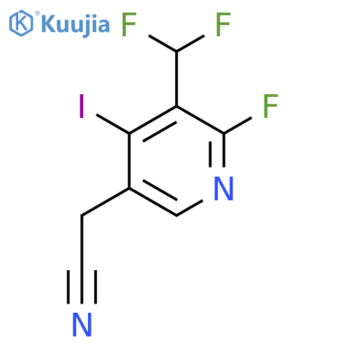 3-(Difluoromethyl)-2-fluoro-4-iodopyridine-5-acetonitrile structure