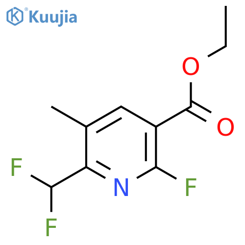 Ethyl 2-(difluoromethyl)-6-fluoro-3-methylpyridine-5-carboxylate structure