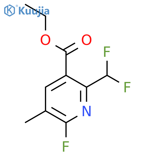 Ethyl 2-(difluoromethyl)-6-fluoro-5-methylpyridine-3-carboxylate structure