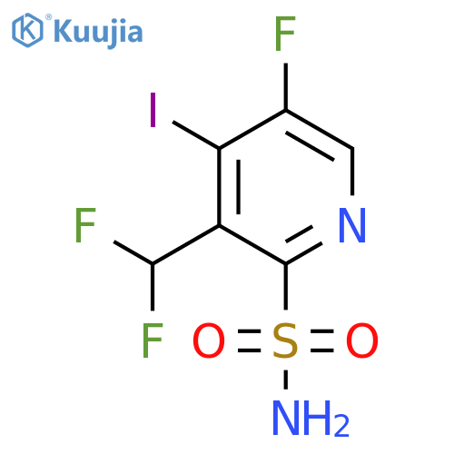 3-(Difluoromethyl)-5-fluoro-4-iodopyridine-2-sulfonamide structure