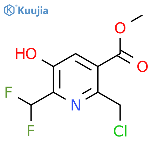 Methyl 2-(chloromethyl)-6-(difluoromethyl)-5-hydroxypyridine-3-carboxylate structure