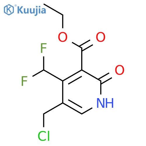 Ethyl 5-(chloromethyl)-4-(difluoromethyl)-2-hydroxypyridine-3-carboxylate structure