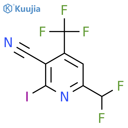 3-Cyano-6-(difluoromethyl)-2-iodo-4-(trifluoromethyl)pyridine structure