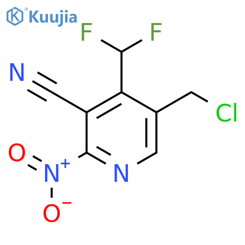 5-(Chloromethyl)-3-cyano-4-(difluoromethyl)-2-nitropyridine structure