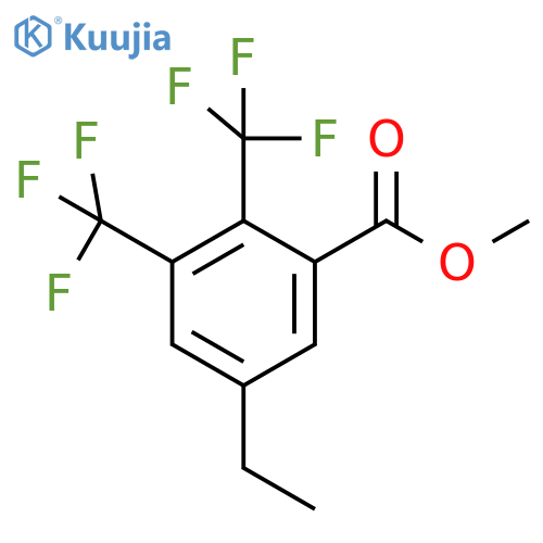 Methyl 2,3-bis(trifluoromethyl)-5-ethylbenzoate structure