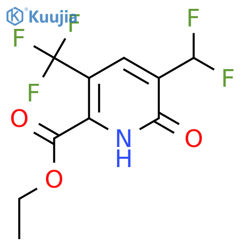 Ethyl 3-(difluoromethyl)-2-hydroxy-5-(trifluoromethyl)pyridine-6-carboxylate structure