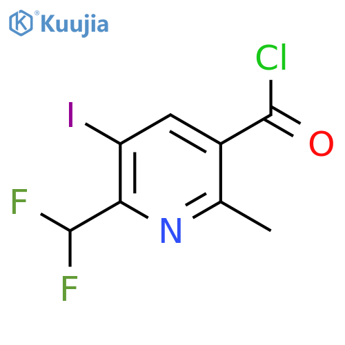 2-(Difluoromethyl)-3-iodo-6-methylpyridine-5-carbonyl chloride structure