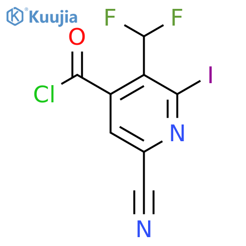 6-Cyano-3-(difluoromethyl)-2-iodopyridine-4-carbonyl chloride structure
