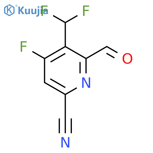 6-Cyano-3-(difluoromethyl)-4-fluoropyridine-2-carboxaldehyde structure