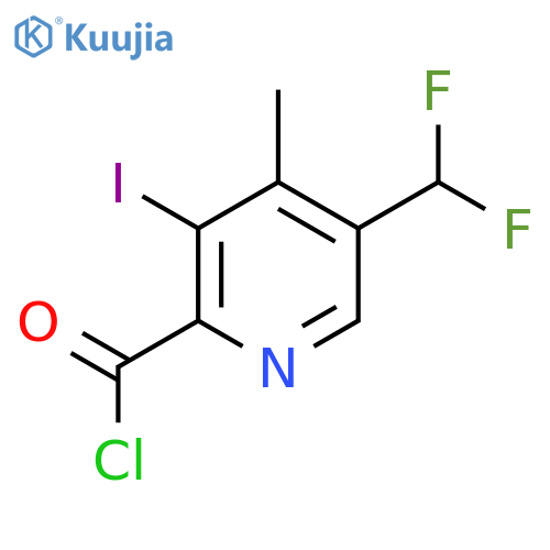 5-(Difluoromethyl)-3-iodo-4-methylpyridine-2-carbonyl chloride structure