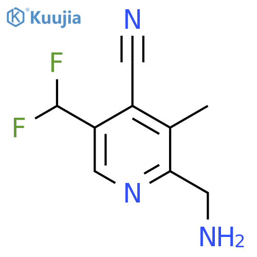 2-(Aminomethyl)-4-cyano-5-(difluoromethyl)-3-methylpyridine structure