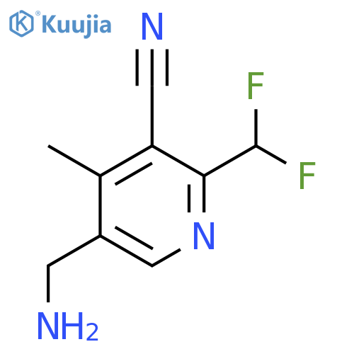 5-(Aminomethyl)-3-cyano-2-(difluoromethyl)-4-methylpyridine structure