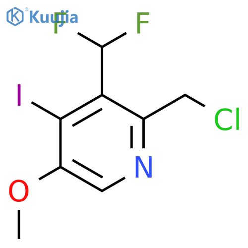 2-(Chloromethyl)-3-(difluoromethyl)-4-iodo-5-methoxypyridine structure