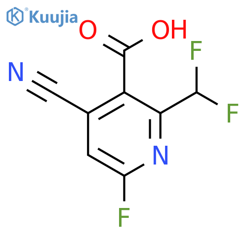 4-Cyano-2-(difluoromethyl)-6-fluoropyridine-3-carboxylic acid structure