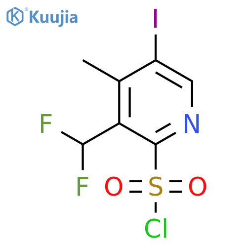 3-(Difluoromethyl)-5-iodo-4-methylpyridine-2-sulfonyl chloride structure