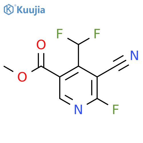 Methyl 3-cyano-4-(difluoromethyl)-2-fluoropyridine-5-carboxylate structure