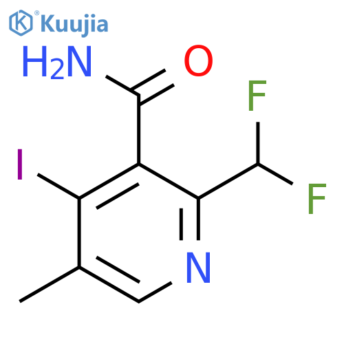 2-(Difluoromethyl)-4-iodo-5-methylpyridine-3-carboxamide structure