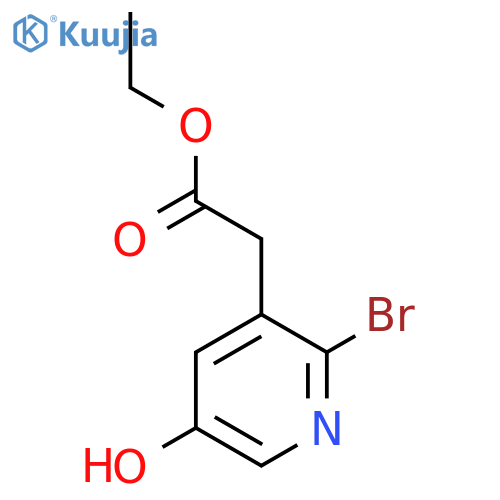 Ethyl 2-bromo-5-hydroxypyridine-3-acetate structure