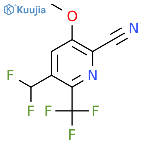 2-Cyano-5-(difluoromethyl)-3-methoxy-6-(trifluoromethyl)pyridine structure