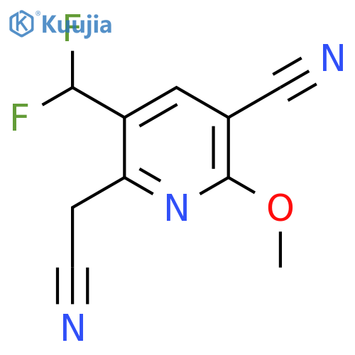 3-Cyano-5-(difluoromethyl)-2-methoxypyridine-6-acetonitrile structure
