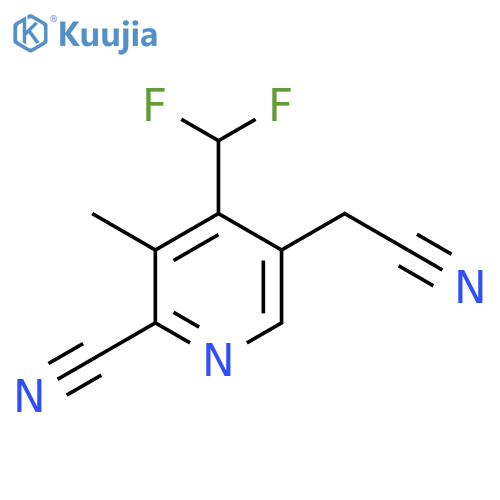 2-Cyano-4-(difluoromethyl)-3-methylpyridine-5-acetonitrile structure
