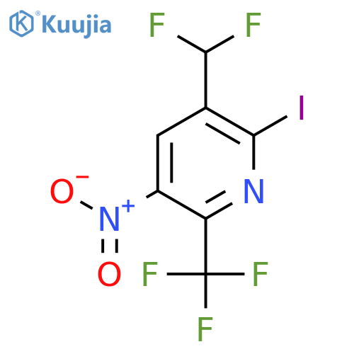 3-(Difluoromethyl)-2-iodo-5-nitro-6-(trifluoromethyl)pyridine structure