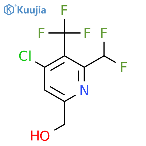 4-Chloro-2-(difluoromethyl)-3-(trifluoromethyl)pyridine-6-methanol structure