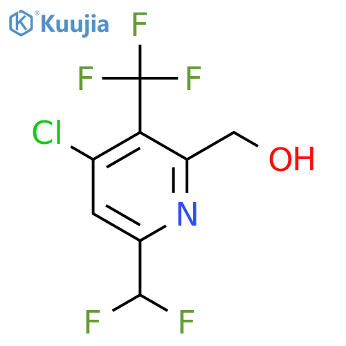 4-Chloro-6-(difluoromethyl)-3-(trifluoromethyl)pyridine-2-methanol structure
